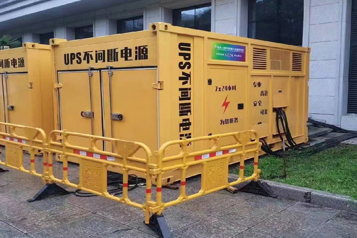 永定发电机租赁施工现场