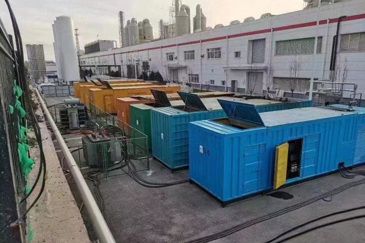 永定发电机租赁施工现场